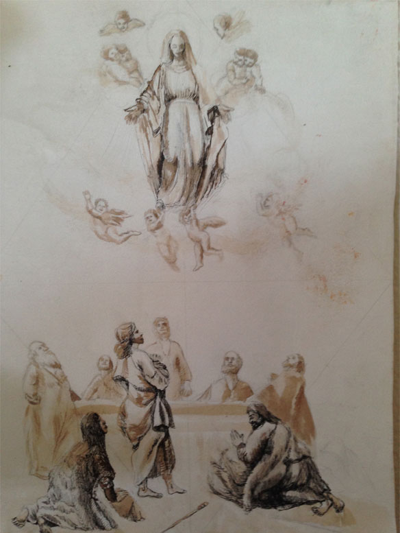 Sketch for the Assumption of Mary